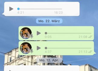 Sprachnachrichten auf WhatsApp: Entschleunigung in meinen Ohren WhatsApp-Verlauf aus Sprachnachrichten