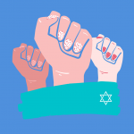 Frauen im Judentum: Zwischen Tradition und Feminismus Drei Hände, die eine Faus ballen.