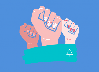 Frauen im Judentum: Zwischen Tradition und Feminismus Drei Hände, die eine Faus ballen.