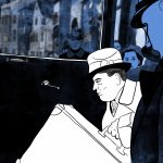 Deportation eines Judens während der Polenaktion. Illustration: Laurenz Gottstein