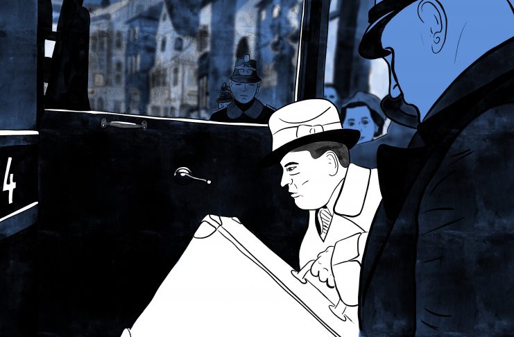 7. November 1938: Das Attentat in Paris Polizisten zwingen Juden in einen Bus nach Polen zu steigen