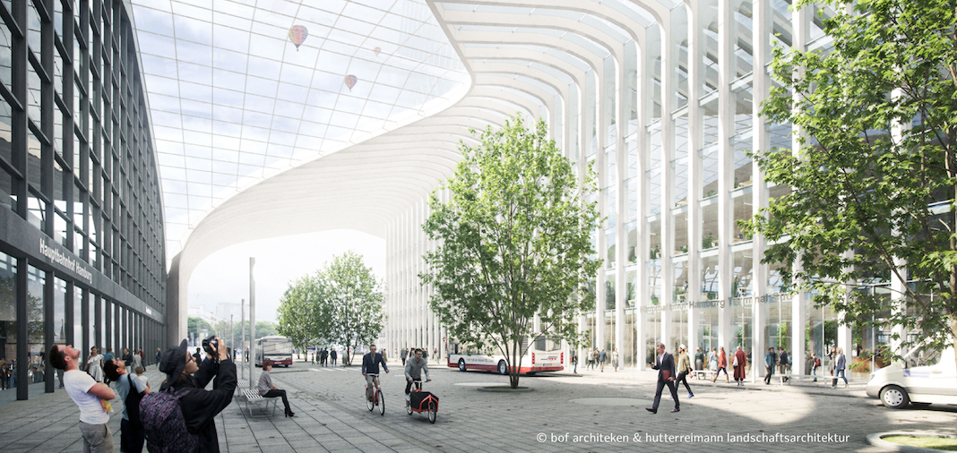 Visualisierung des neuen Hamburger Hauptbahnhofs | Foto: bof architekten & hutterreimann landschaftsarchitektur