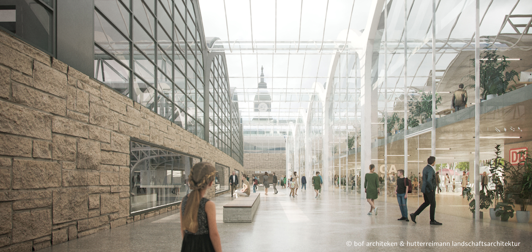 Visualisierung des neuen Hamburger Hauptbahnhofs | Foto: bof architekten & hutterreimann landschaftsarchitektur
