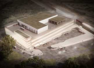 Mobilitätswende für die Veddel Visualisierung des neuen Busbahnhofs auf der Veddel .