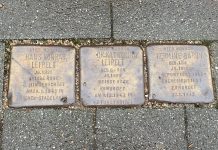 Hans Leipelt, der Wilhelmsburger Widerständler Hans Leipelts Stolperstein in der Mannesallee in Hamburg-Wilhelmsburg.
