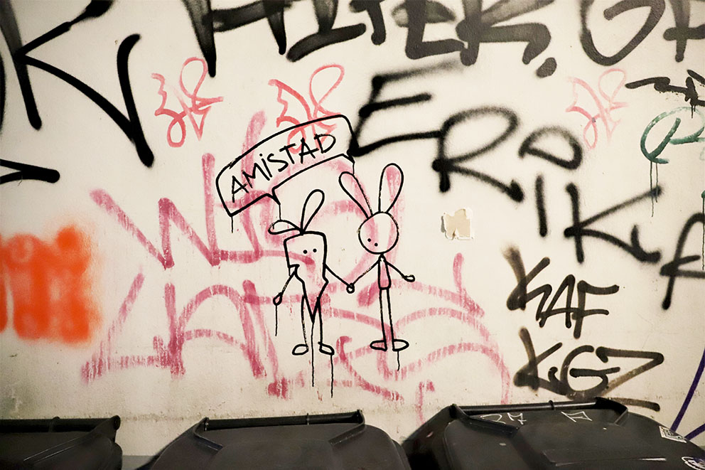 Street-Art in der Sternschanze, Künstlerin maen