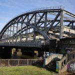 Elbbrücke soll wieder freigegeben werden Die Freihafenelbbrücke im Hafen Hamburg.