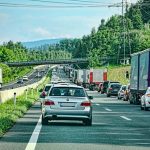 Stau auf deutschen Autobahnen.