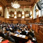 Schlagabtausch zum 100-Milliarden-Paket Sitzung der Hamburgischen Bürgerschaft im Plenarsaal im Hamburger Rathaus