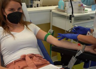 Drei Leben in zehn Minuten FINK.HAMBURG-Redakteurin Julia bei der Blutspende.