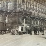 Panzer vor dem Hamburger Rathaus.