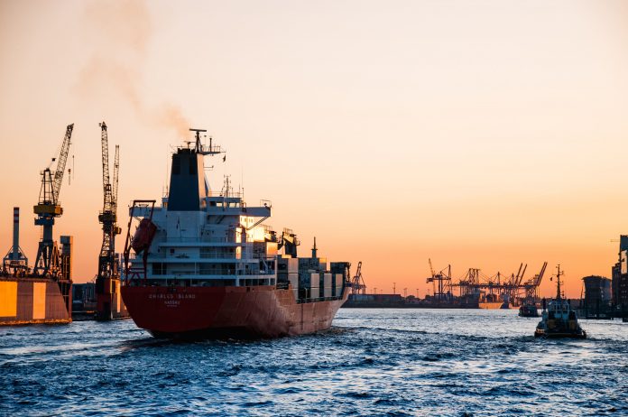 Container Schiff im Hamburger Hafen. In Moorburg stehen vielleicht bald LNG-Terminals. Foto: Martin Damboldt/pexels