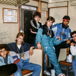 Jugendliche im Abteil einer S-Bahn 1987, Foto: Mathieu de Ridder