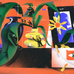 Der Ort der Trauer ändert sich Eine Illustration einer verwelkten Blume, einer Urne und digitalen Elementen, die im Trauerprozess immer mehr Bedeutung gewinnen. Der digitale Raum verändert unsere Trauerkultur. Illustration: Yvonne Krol