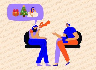 Weihnachten und Silvester mental gesund bleiben Grafik zum Thema mentale Belastung an Weihnachten und Silvester.