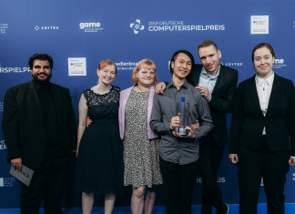 Teams der HAW Hamburg gewinnen beim Deutschen Computerspielpreis Deutscher Computerspielpreis "Bester Prototyp" Foto: Andreas Krupa eosAndy