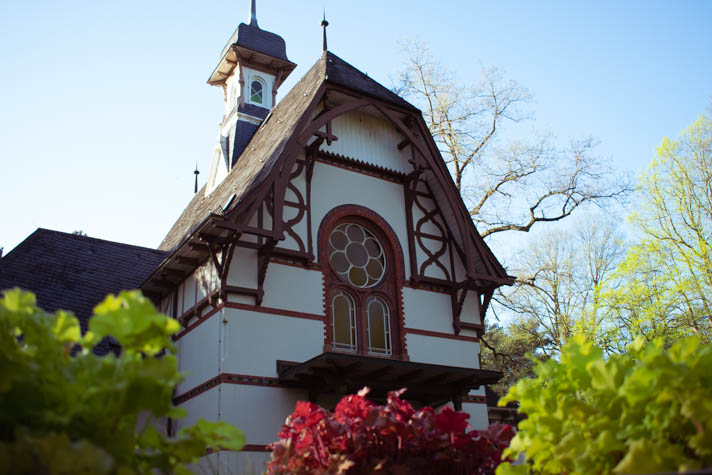 Eine Fachwerk-Kapelle am Ohlsdorfer Friedhof
