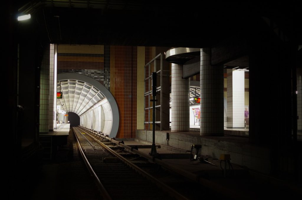 Ein Blick in eine der beiden genutzten Tunnelröhren am Hauptbahnhof Nord.