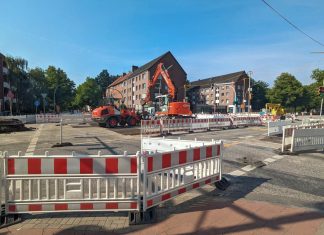Wandsbeker Chaussee teilweise gesperrt Sperrung Wandsbeker Chaussee