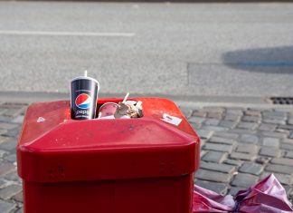 Waste Watchers: Im Einsatz gegen Müll im Park Überfüllter Mülleimer in Hamburg