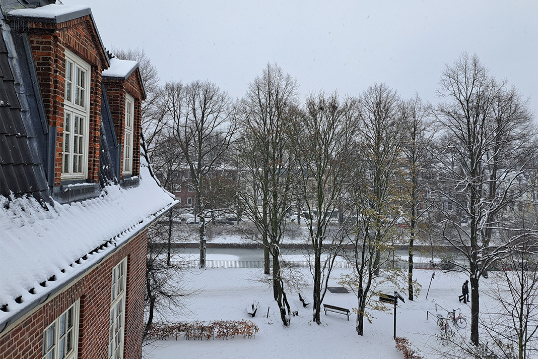 Schnee in Hamburg,