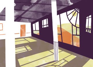 Gröninger Hof: Was ein Parkhaus mit Klimaschutz zu tun hat Eine gemalte Illustration von dem Parkhaus