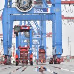 kl Hamburger Hafen Brücken am Burchardkai (c)Melina Schmidt