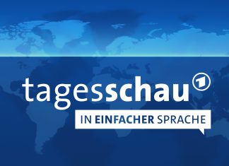 Tagesschau startet Angebot in Einfacher Sprache Das Logo der neuen Sendung: Einfache Sprache Tagesschau.