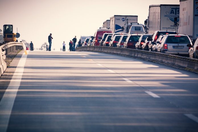 Bild von Stau auf der Autobahn