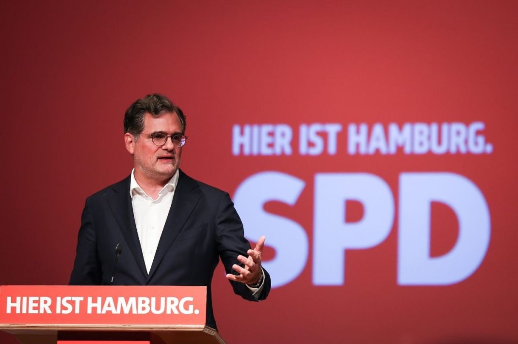 Wolfgang Schmidt (SPD), Chef des Bundeskanzleramts, bei einer Landesvertreterversammlung der SPD im Bürgerhaus Wilhelmsburg.