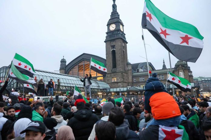 In Hamburg wurde der Sturz von Machthaber Assad gefeiert.