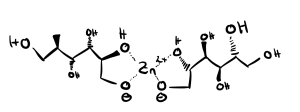 Chemische Struktur von Zinkgluconat – einem häufigen Zink-Supplement. Bild: Helen Kemmler.