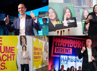 Wahlkampfauftakt in Hamburg Fotos von den Wahlkampfauftakt in Hamburg der CDU, Grünen, FDP und SPD