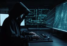 Straftaten im Netz nehmen zu: Eine Person im Kapuzenpullover sitzt am Computer.