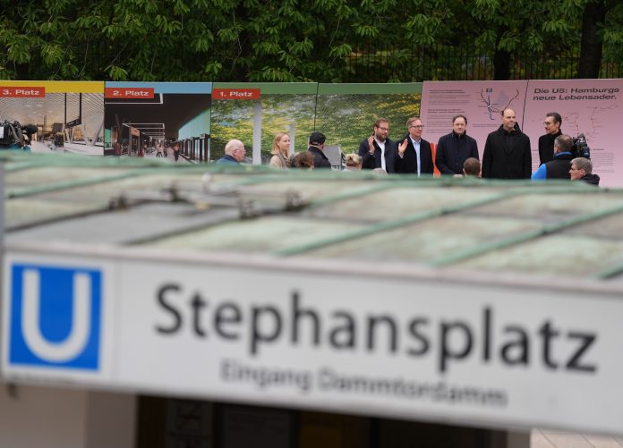Die U-Bahn-Haltestelle Stephansplatz bei der Vorstellung des neuen Bahnhofs-Entwurfs.