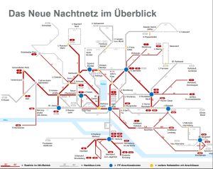 Das Bild zeigt das neue Nachtnetz für Busse.