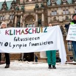 Aktion der BUND-Projektgruppe «NEIN zu Olympia»