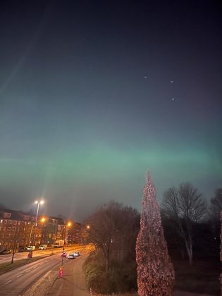 Auch in Barmbek-S&uuml;d waren die Polarlichter sichtabar.