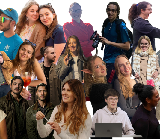 Der neunte DiKo-Jahrgang verabschiedet sich! Eine Collage aus Studierenden.