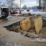 Sperrung der Kollaustraße teilweise aufgehoben Wasserrohrbruch Kollaustraße