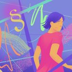 Nach Gesetzesänderung 2020: Warum angehende Psychotherapeuten demonstrieren Illustration einer Frau zwischen Paragrafenzeichen.
