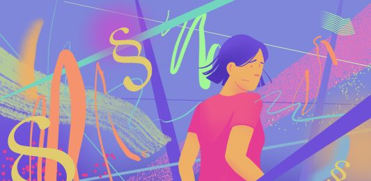 Nach Gesetzesänderung 2020: Warum angehende Psychotherapeuten demonstrieren Illustration einer Frau zwischen Paragrafenzeichen.