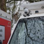 Die Cortexia-Kamera an einem „Matador“. Hamburgs Papierkorbwagen. Bild: Juliane Schenkel