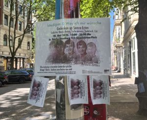Aufruf zur Gedenkfeier am 30. Mai 2026 am Semra-Ertan-Platz. Foto: Luise Beyer