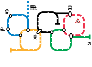 Olympia: Hamburg hat ein Mobilitätsproblem Eine küntslerische Darstellung der Olympischen Ringe durch grafische Darstellungen des ÖPNV.