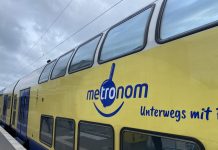 Streckensperrung zwischen Hannover und Hamburg Ein Zug des Betreibers Metronom.