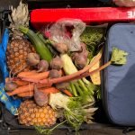 Obst und Gemüse im Bollerwagen